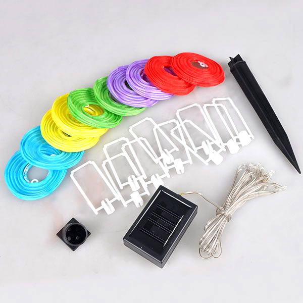 Solar Powered 10 LED Mini Colorful Lantern String Lights Energy Saving Outdoor eBay