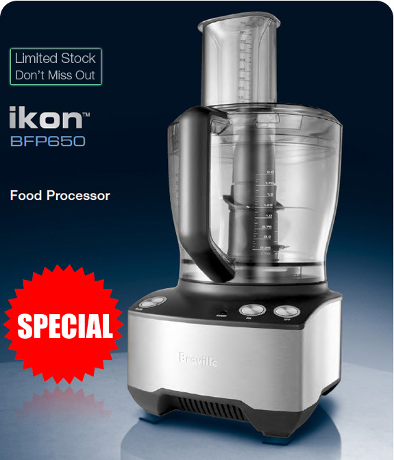 Factory Repacked Breville 1000W ikon Food Processor BFP650