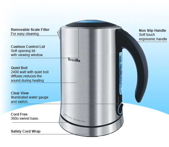 Breville ikon BKE570 2400W Quiet Boil Kettle