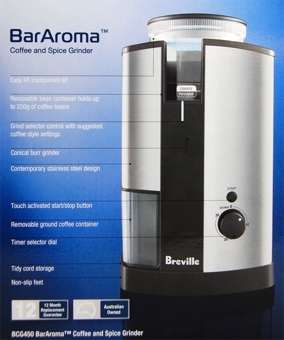 Breville BCG450 BarAroma Coffee and Spice Grinder